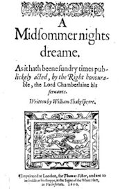 A Midsummer Night's Dream 1600 title page
